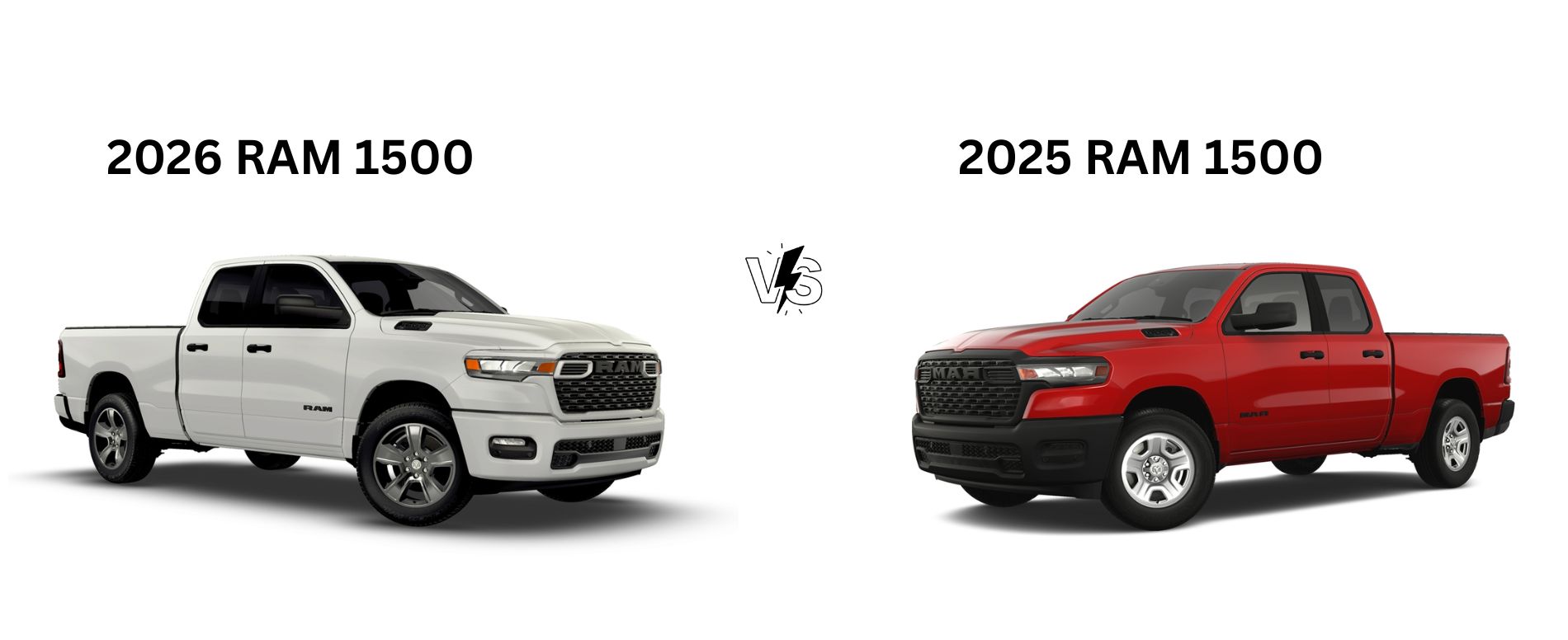 Compare 2026 RAM 1500 Vs 2025 RAM 1500